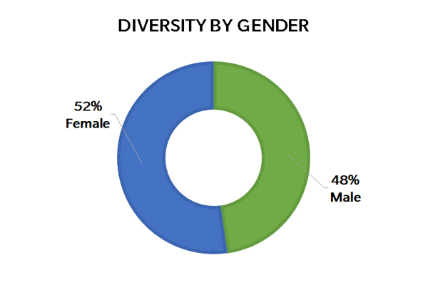 Division Diversity by Gender
